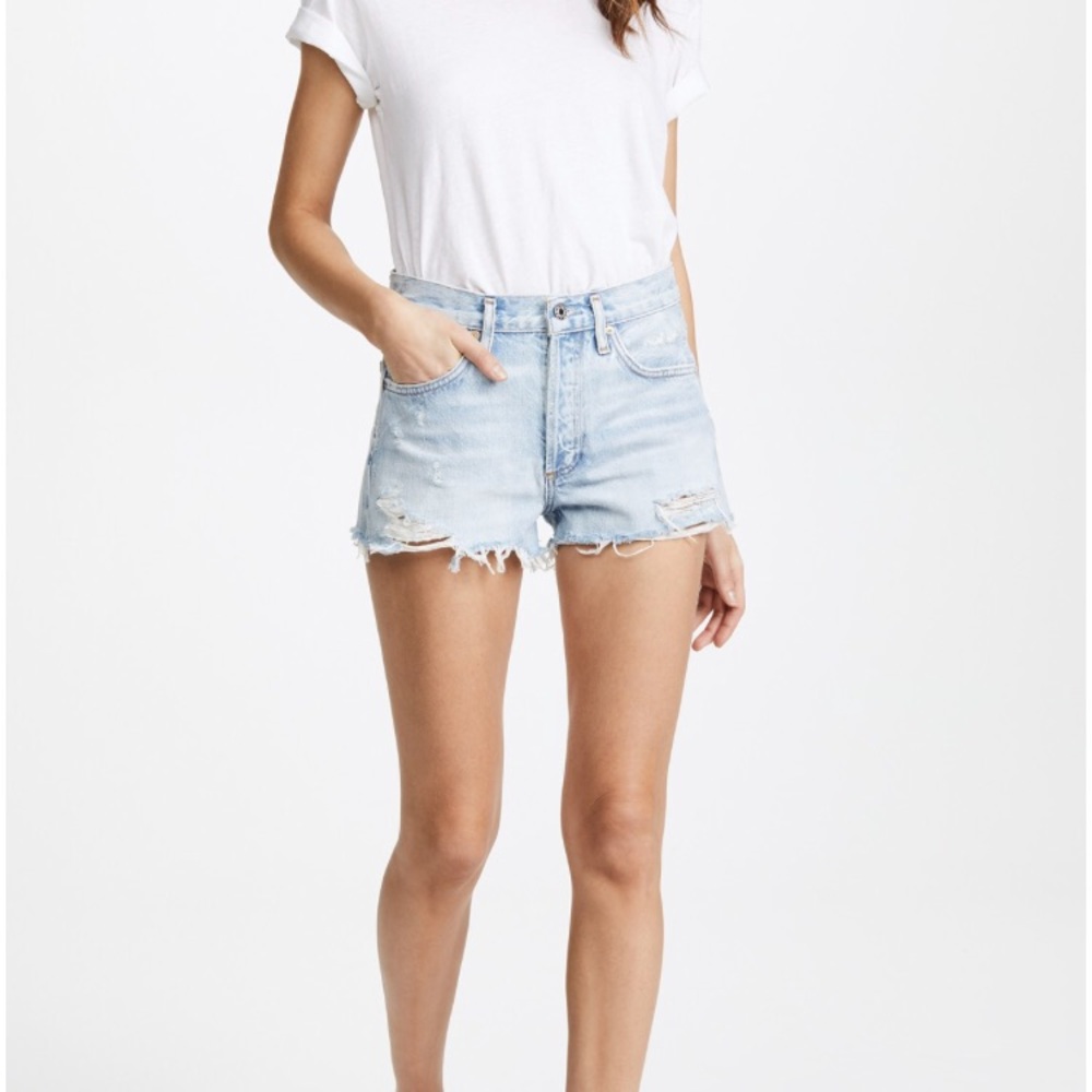 Agolde parker denim shorts